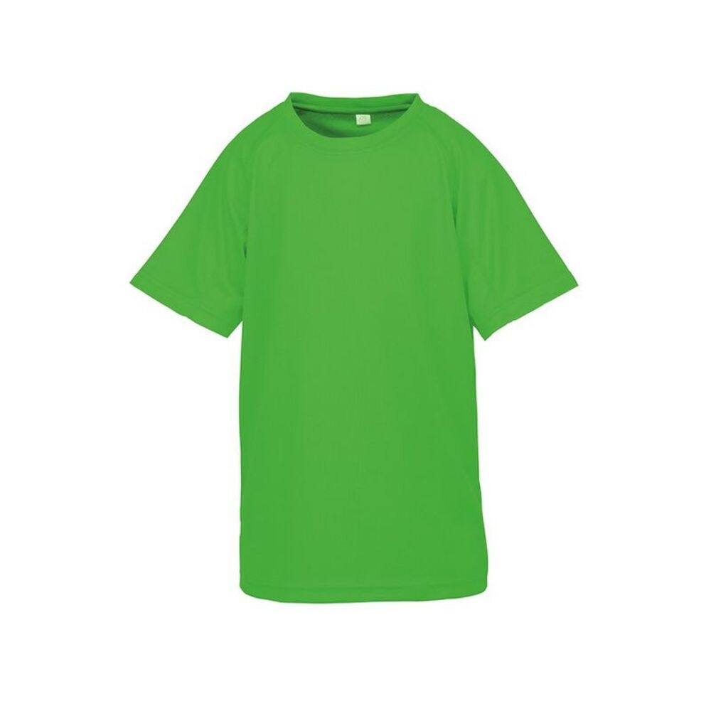 Spiro Chidlrens/Kids Impact Performance Aircool T-Shirt / Flo Green
